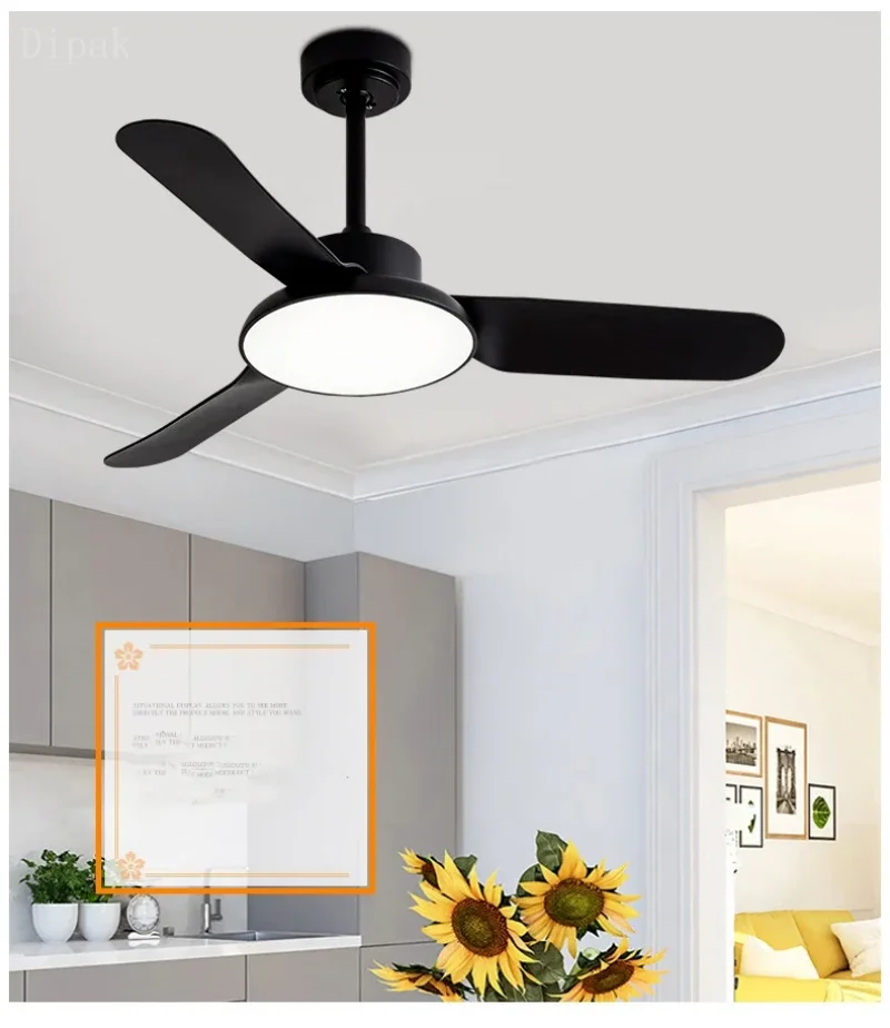 

45INCH Fashionable and minimalist LED fan-shaped lights, restaurant, study, bedroom, pendant lights
