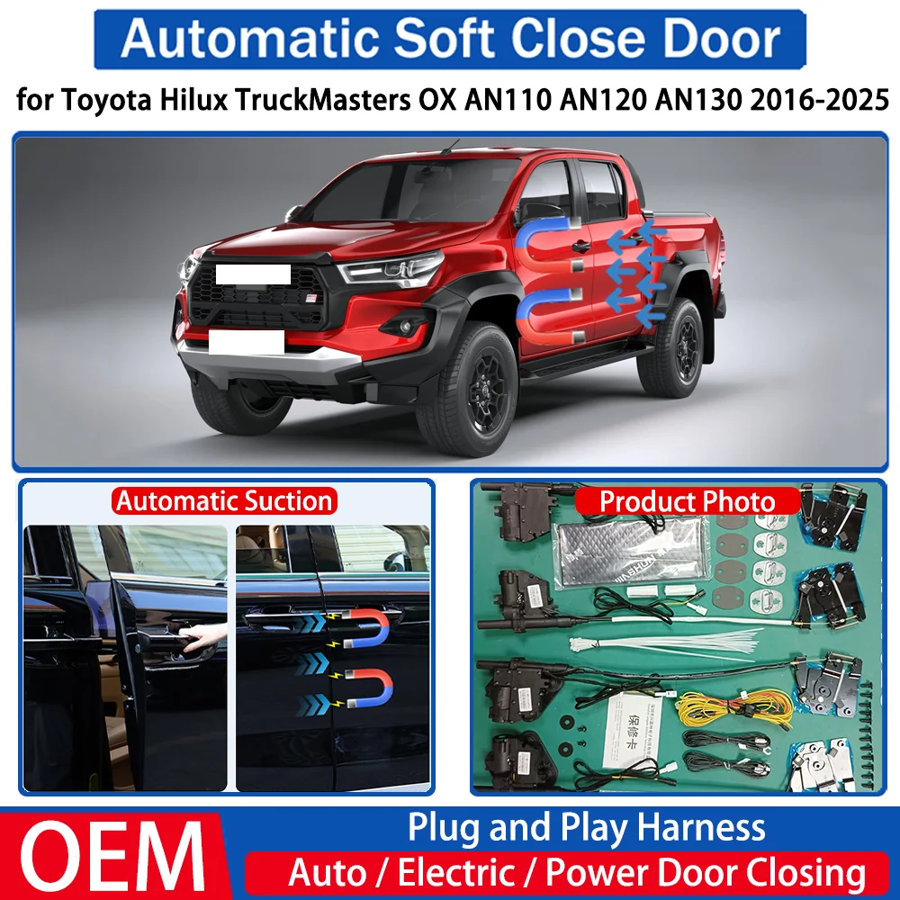 

for Toyota Hilux TruckMasters OX AN110 AN120 AN130 2016-2025 Car Automatic Soft Close Door Electric Suction Auto Power Closing