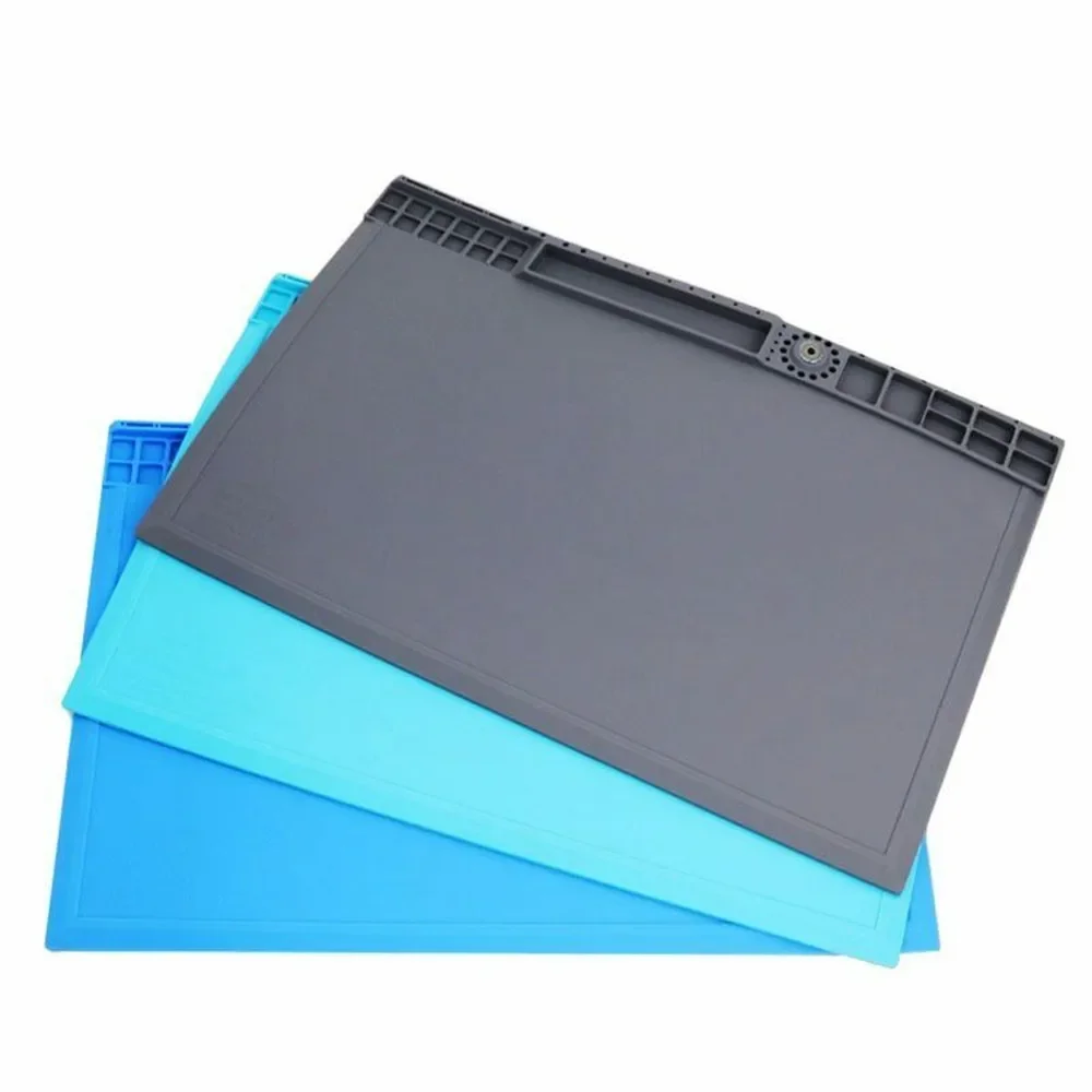 

450*300mm Mobile Phone Computer Repair Magnetic High Temperature Workbench Table Mat Heat Insulation Silicone Pad