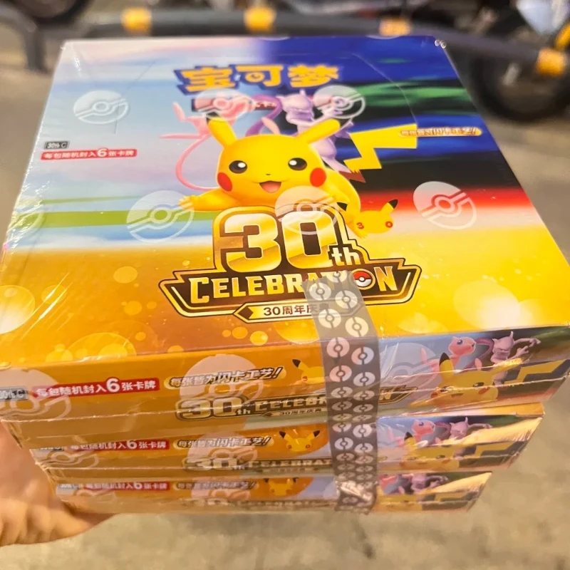 Pokemon 30th Anniversary Simplified Chinese Pikachu Figure Charizard Cards Booster Pack Collectible Gift Set for PTCG Fans