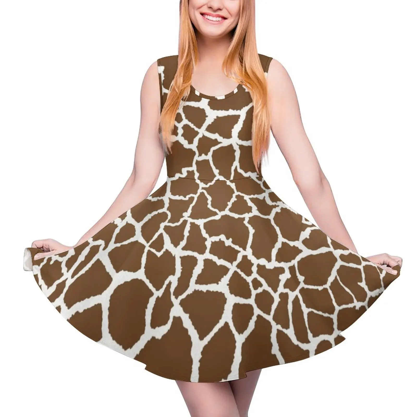 

Giraffe print Sleeveless Dress elegant dresses for women Evening dresses cocktail dresses
