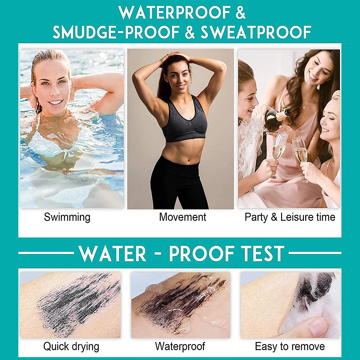 مزدوج في واحد ماسكارا ألياف الحرير ماسكارا ماسكارا مقاومة للماء لتمديد رمش أسود سميك إطالة رموش مستحضرات التجميل #4