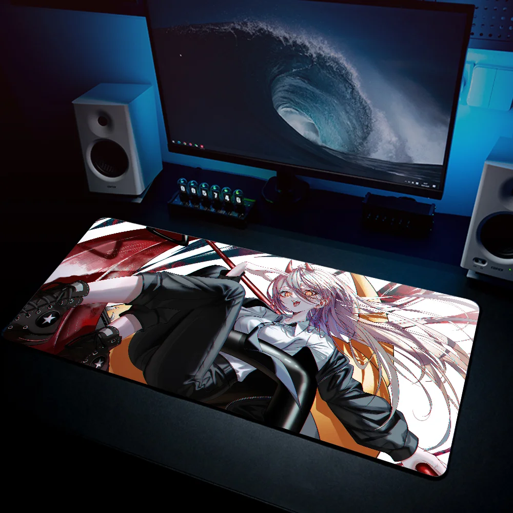 Anime C-Chainsaw Man Mousepad Mouse Mat Desk Mat With Pad Gaming Accessories Prime Gaming XXL Keyboard Pad