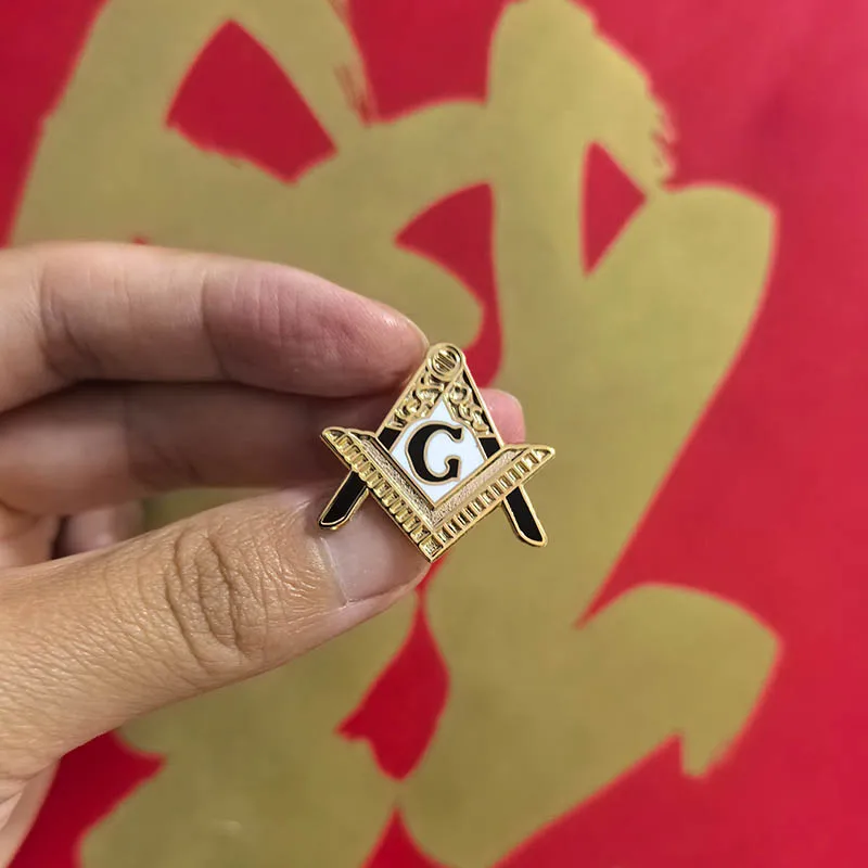 

10pcs Masonic Masons Lapel Pins and Brooch Square Compass G Backpack Entered Apprentice Freemasons Souvenir Metal Badge Lodge