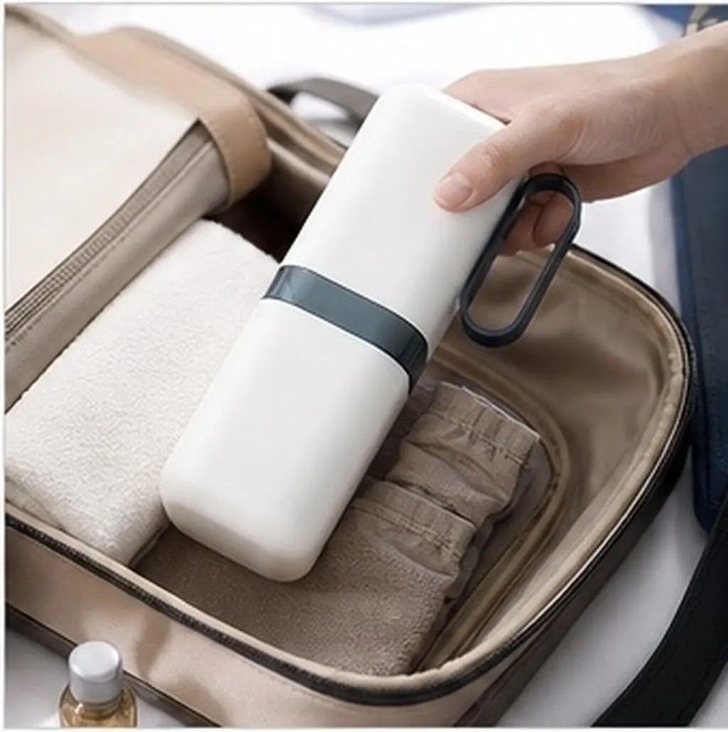 2Pcs Sturdy Travel Toothbrush Storage Box with Tight Seal Holds Multiple Toothbrushes Toothpaste Compact Lightweight Portable