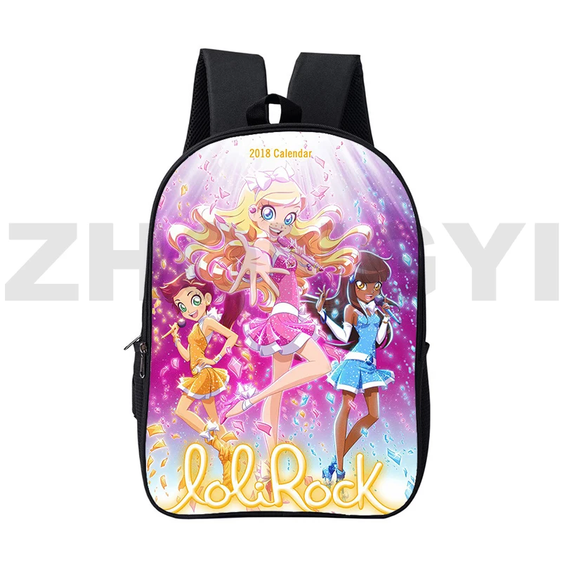 3D Anime Lolirock Bagpack nastolatki 16-calowy Cartoon Lolirock torby szkolne laptop podróżny chłopcy dziewczęta LoliRockstar plecak damski