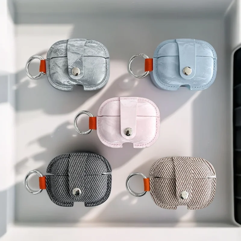 ل Airpods 4 حافظة لينة فاخرة بو الجلود حقيبة سماعة الاذن ل Airpods 3 TWS سماعة غطاء وقائي لابل Airpod Pro/Pro 2nd