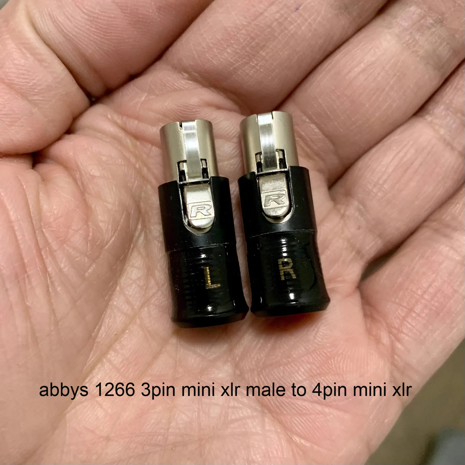 1 Pair 3.5MM 4Pin Mini XLR To 3Pin Mini XLR Female For abbys 1266 Adaptor Connector Adapter
