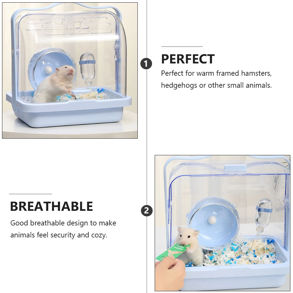 

Hamster Outer Cage Small Pet Carrying Case Portable Travel Cage for Hamsters Hedgehogs Breathable Safe Durable Premium Outdoor
