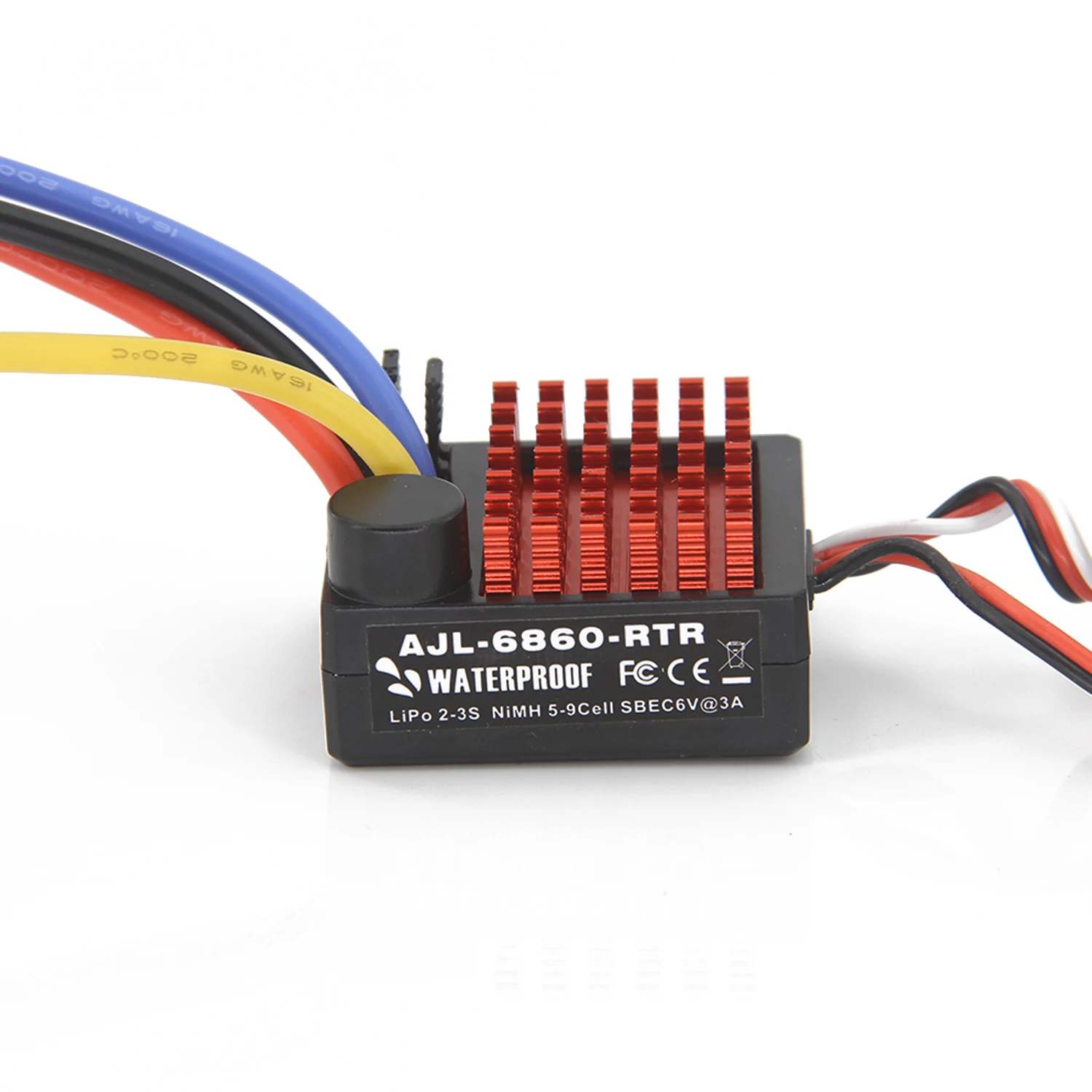 ESC Impermeabile 60A con 3 Modalità Integrate, RTR T/XT60/Tamiya 6V/3A BEC 2-3S per Auto RC 1/10 1/12, Crawler, Motore 540/550/750