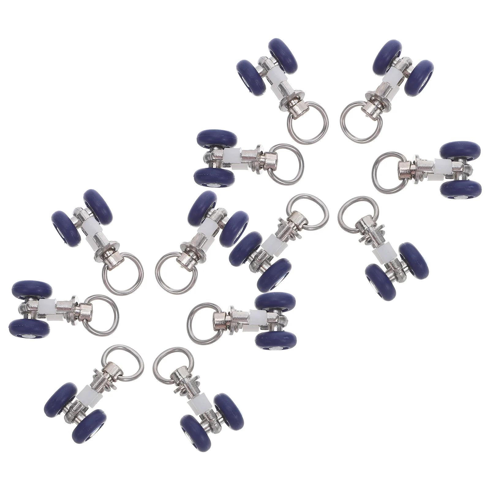 

20pcs Curtain Track Glider Twin Wheeled 15Mm Wheel Diameter Smooth For Heavy Curtains Ceiling Window Rail Accessories Drapery