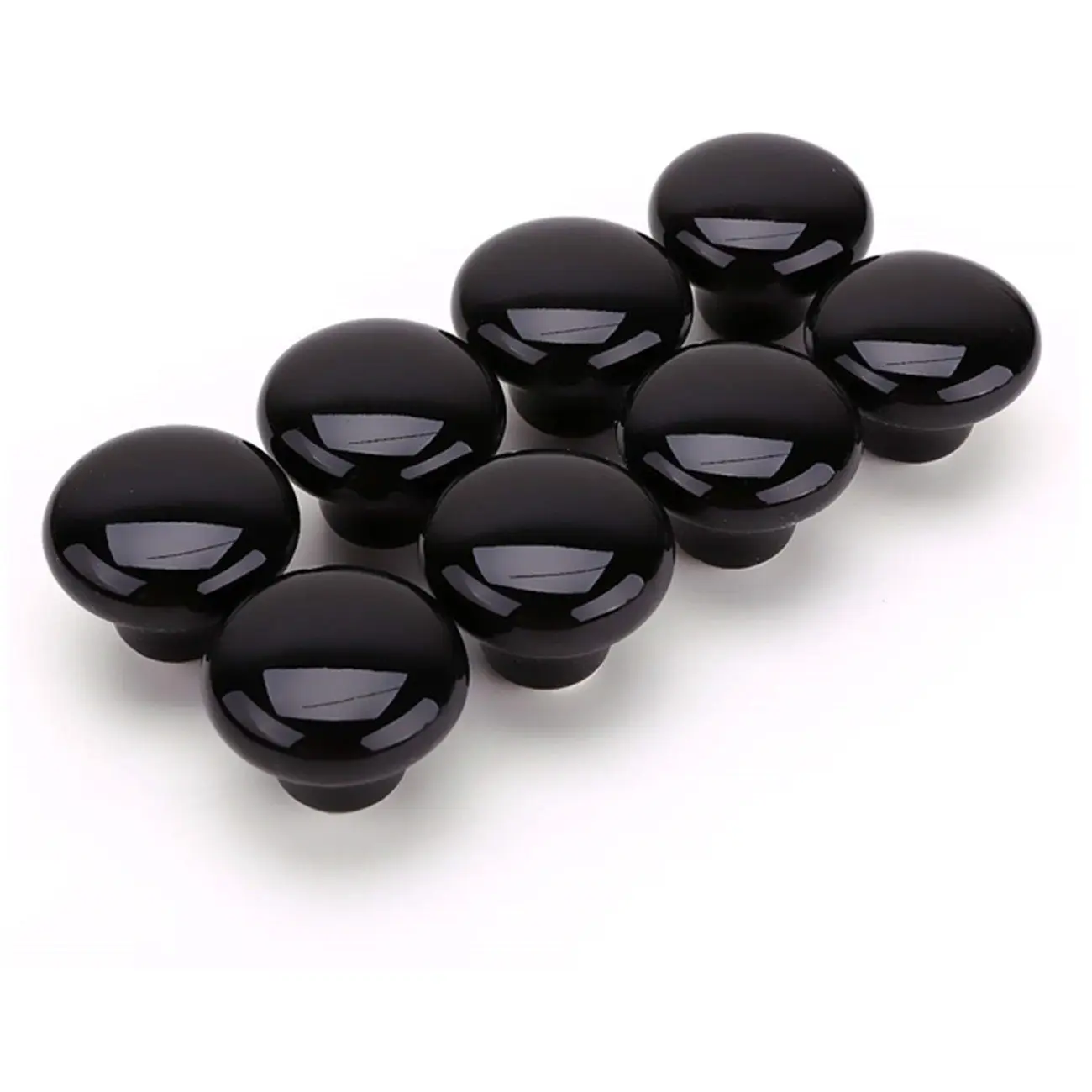 4Pcs Stylish Round Ceramic Cabinet Knobs Drawer Pull Handles Heat Resistant Non Slip for Wardrobe Chest Bookcase Cupboard Desk