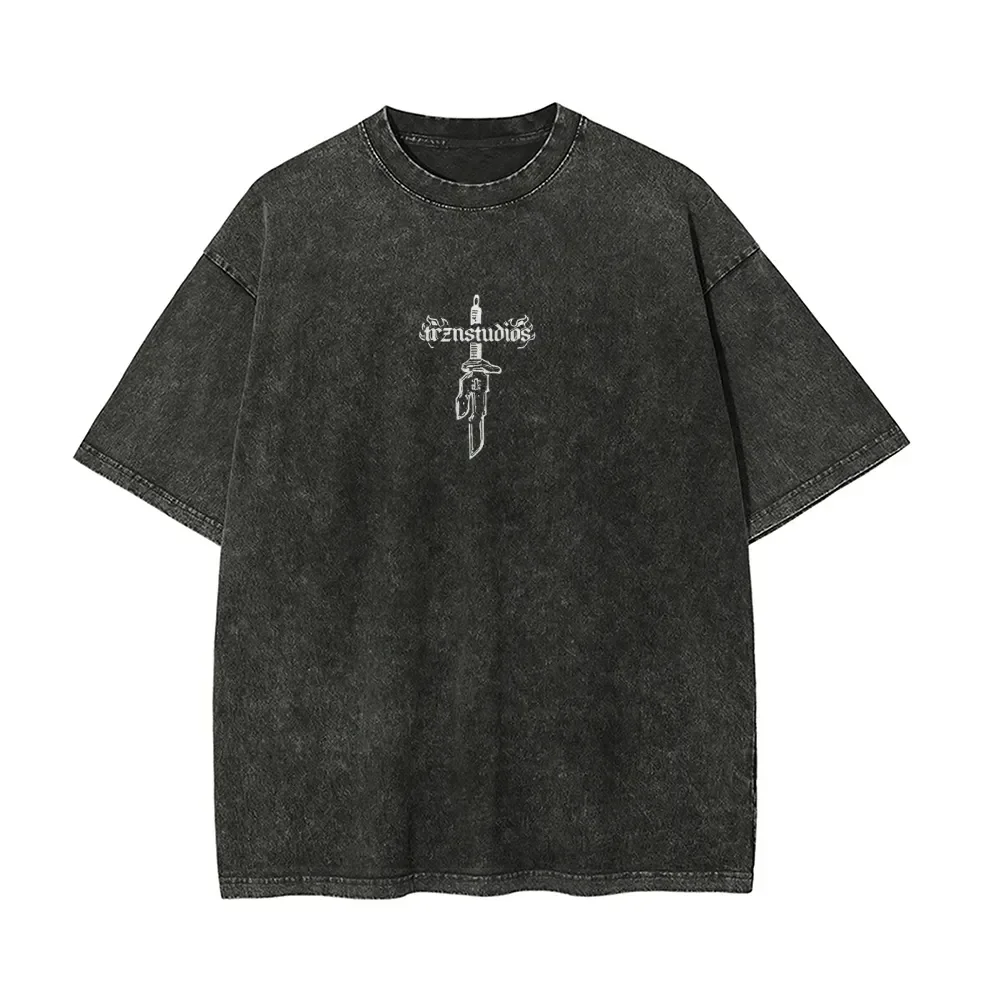 Jujutsu Kaisen Toji Fushiguro T Shirt Men Sorcerer Killer Vintage Acid Wash Streetwear Oversized Retro Japanese Anime Tees