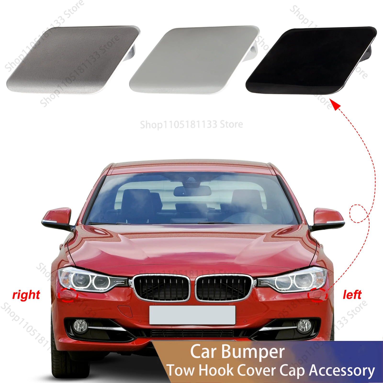 For BMW F30 F31 Front Bumper Headlight Washer Cover Cap - Fit 320i 328i 335i Accessories 2012-2015  51117293031 51117293032