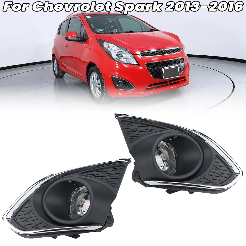 

Противотуманные фары для Chevrolet Spark 2013 2014 2015 2016, противотуманные фары DRL, дневные ходовые огни в сборе с рамкой крышки лампы