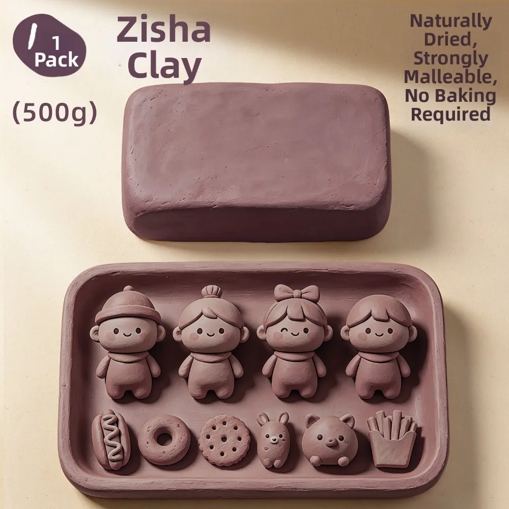 

500g Per Bag Ceramic Clay 1180-1280 Degrees Firing Baking Type Sculpture Clay High Temperature Free Forming High White Clay