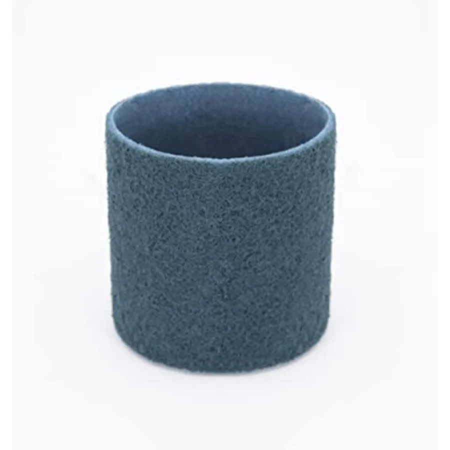

PTX Fine Fleece Nonwoven Sleeve Abrasive Grit Torque Grinder Tool Attachment for Scratch Removal 3-1/2" Diameter x 4" Wide Blue