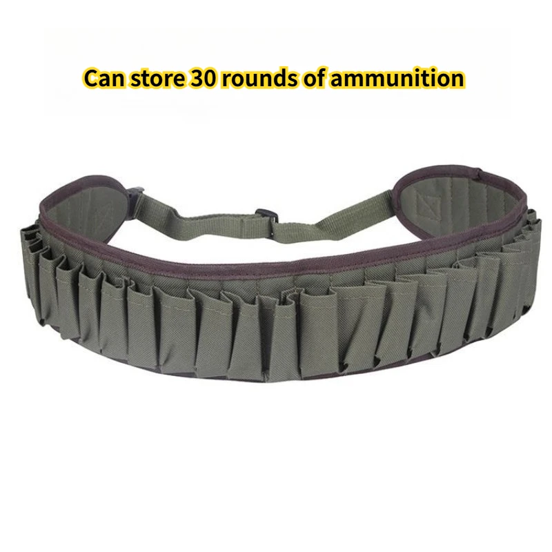 Tactical 30/25Rounds Bandolier Belt 12 Gauge Cartridge Pouch Hunting Shotgun Shell Ammo Pouch Training Hunting Accessories view 2