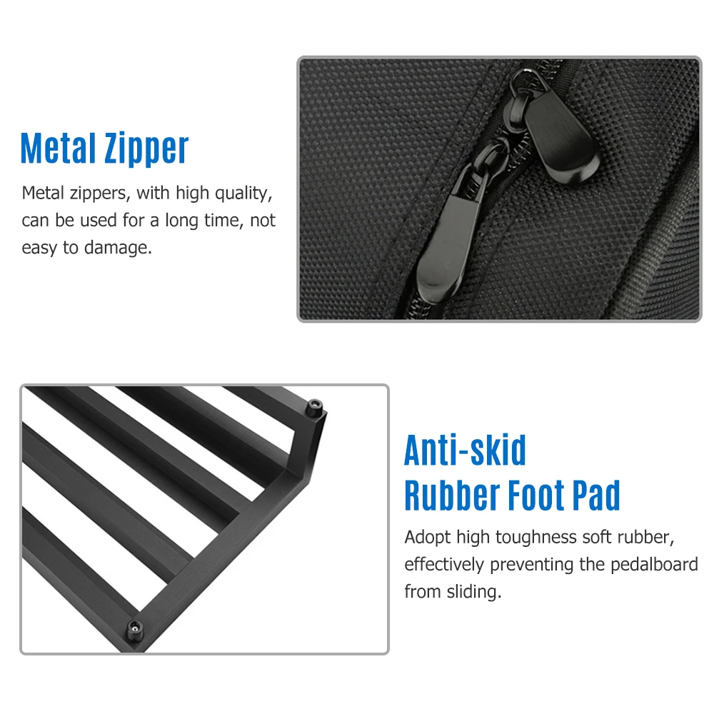 Guitar Effect Pedal Board Aluminum Alloy Pedalboard Sets with Carrying Bag Tapes Strap Guitar Pedal Plate Guitar Accessories