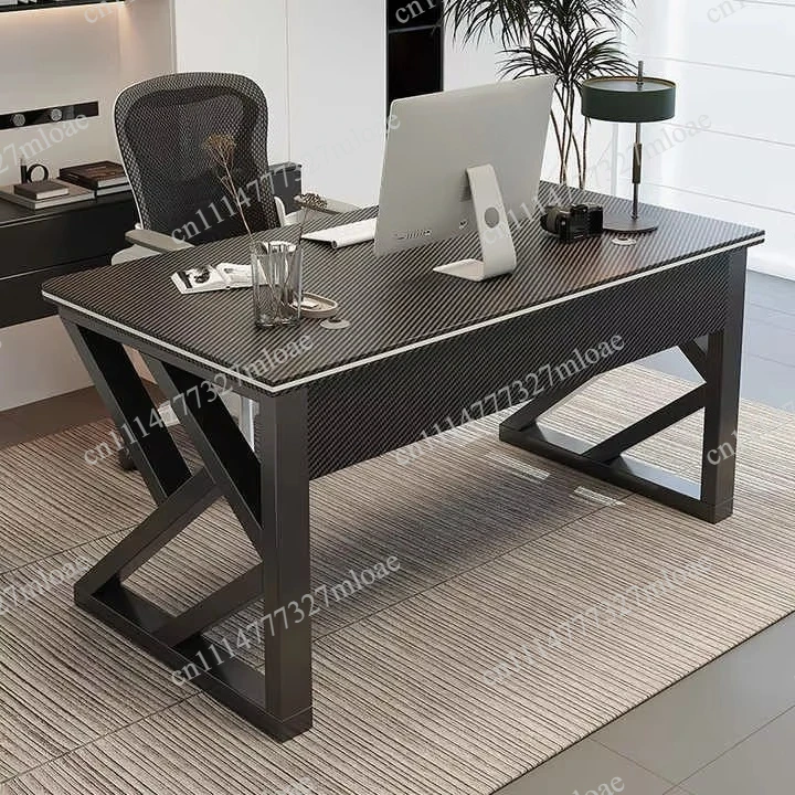 Home Office Furniture Luxury Style Computer Desk Computer Metal Legs MDF