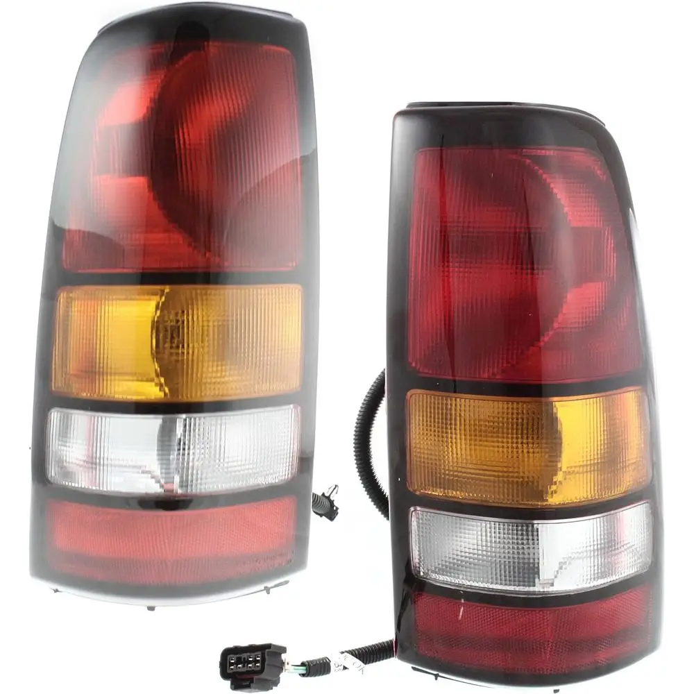 

Комплект задних фонарей, совместимый с GMC Sierra 1500 2004-2006, Sierra 2500 2004, Sierra 2500 HD, Sierra 3500, галогенные, с лампочками.