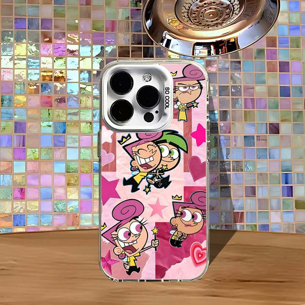 C-Cosmo and W-Wanda Phone Case For iPhone 16,15,14,13,12,11,Pro,XS,Max,Plus,Mini,SE4,E White Matte Shockproof Cover - Image 3