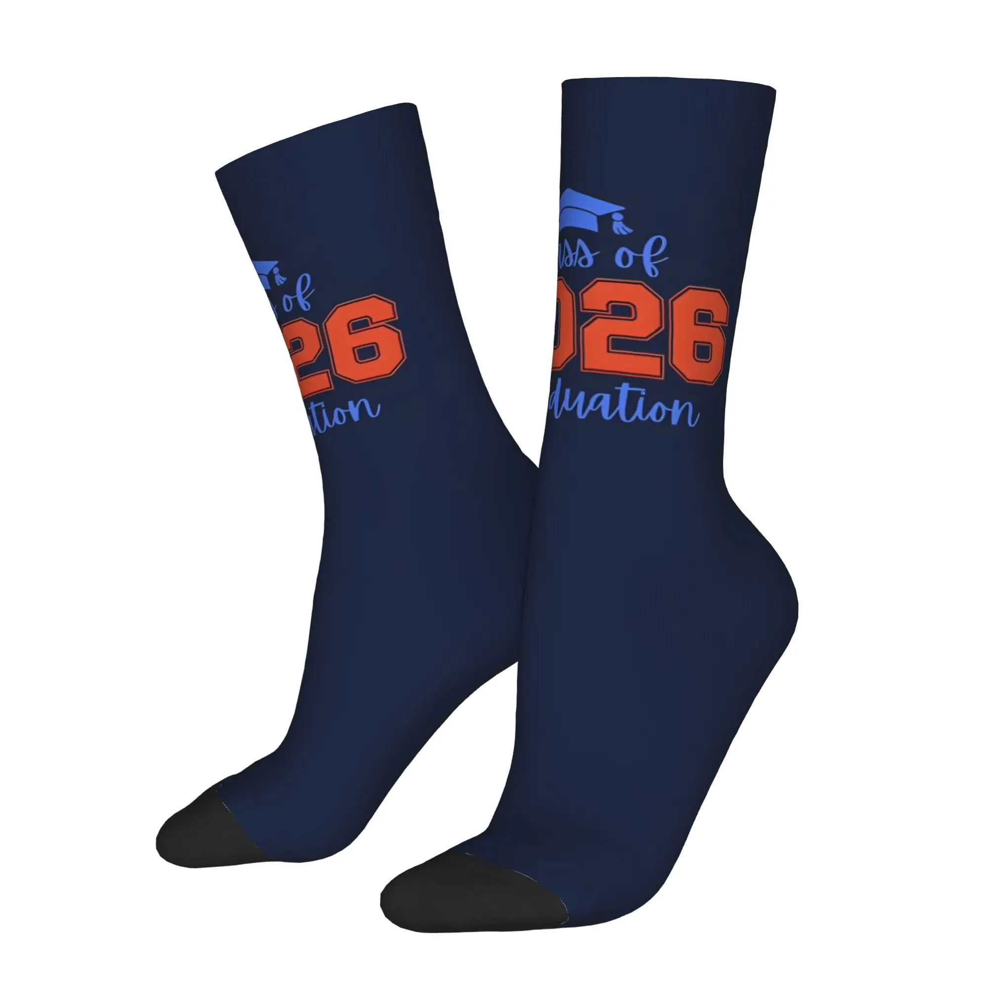 Funny Sock Graduation in 2026 Graduating Class Of 2026   Seniors Rock Quality Pattern Printed Men Crew Socks Casual Men's Socks