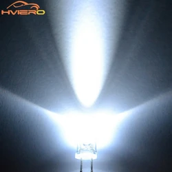 超高輝度LED発光ダイオード,f5,白,赤,緑,青,黄色,水,透明,丸い電球,6000-6500k, 1000個,5mm