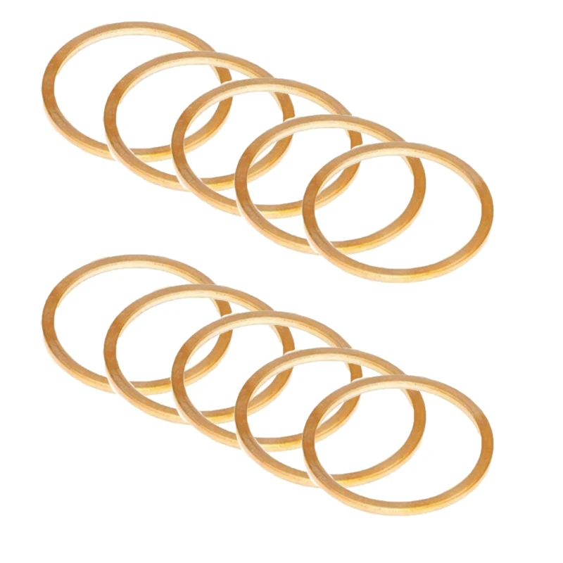 42*36*2MM Motor Copper Plated Exhaust Pipe Gasket For Kawasaki ZX750 ZXR750 1993-1995 ZX750 ZX7R 1996-2002 ZX900 ZX9R 1994-1997