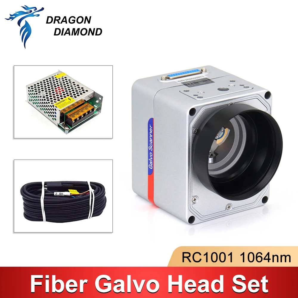 Original RC1001 Fiber Laser Scanning Galvo Head Set 1064nm Apeature 10mm SINO-GALVO Scanner With Power Supply