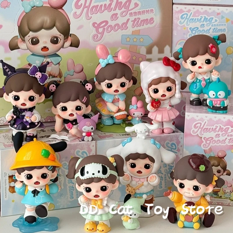

In Stock Genuine Zoraa X Sanrio Having A Good Time Series Blind Box Cute Action Figure Desk Decor Ornament Birthday Xmas Gift