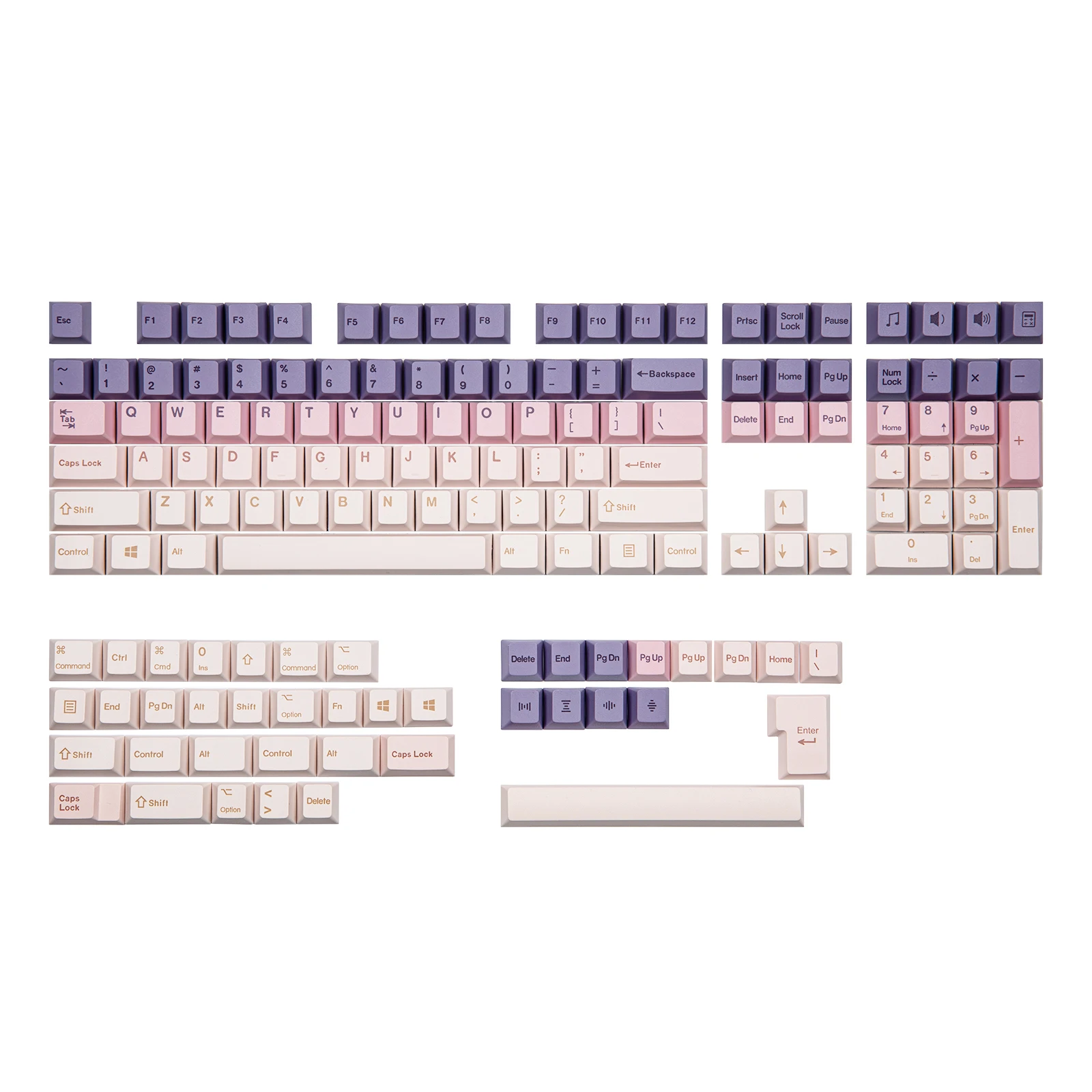 EPOMAKER Lavender Jade 149-Key Color-gradient Dye-Sublimation PBT Cherry Profile Set for Mechanical Gaming Keyboard ANSI & ISO