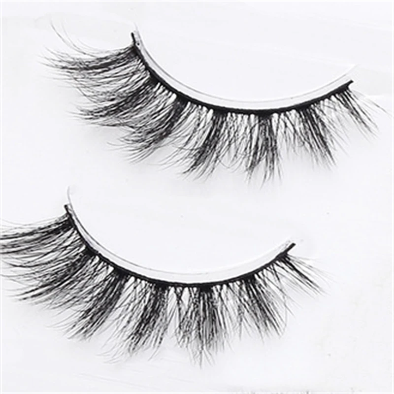 شريط قطني غير مرئي مقاوم للماء بتصميم طويل طبيعي يناسب العيون، وصلات رموش قابلة لإعادة الاستخدام، شريط كامل لمكياج العيون اليومي