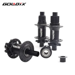 GOLDIX GDX370 Hub Ratchet 36T HG XD MS Disc Card Brake Mountain Bike Hub Bearing Bicycle Hubs 32 Holes Black 8/9/10/11/12Speed