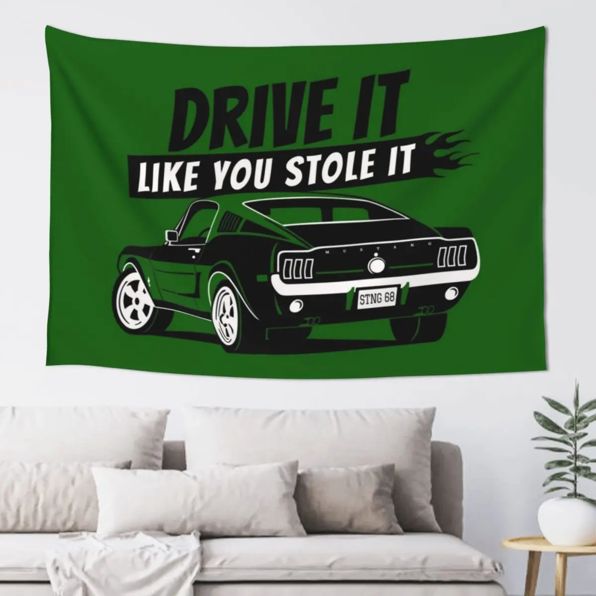 

if you love the 68 fastback Tapestry Custom House Decoration Kawaii Room Decor Carpet Wall Tapestry