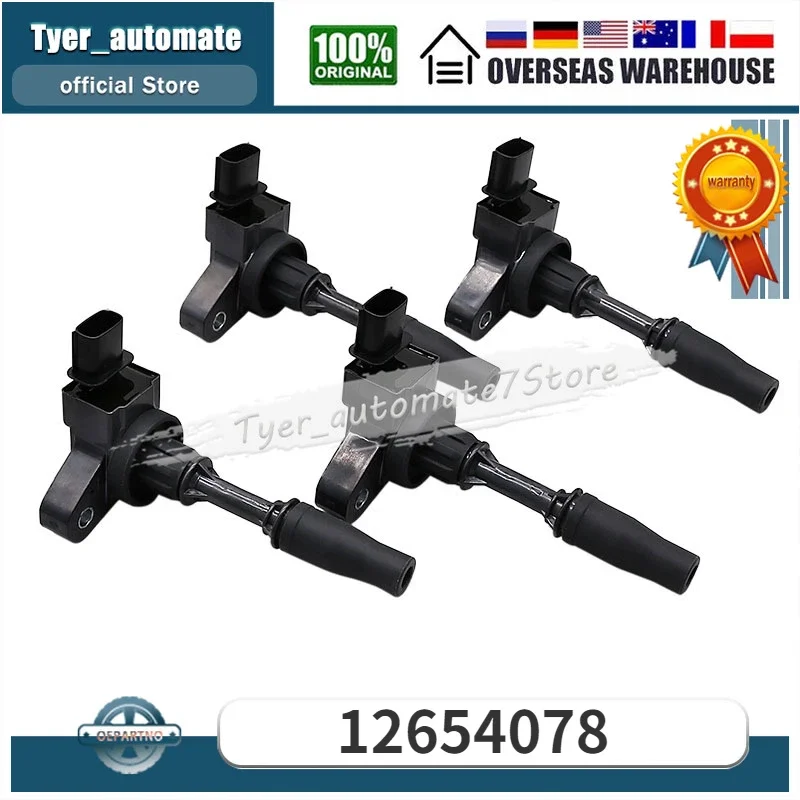 12654078 4 Uds bobinas de encendido para Buick Envision Cadillac ATS Chevrolet Equinox Impala Malibu Traverse GMC Acadia Canyon Terrain