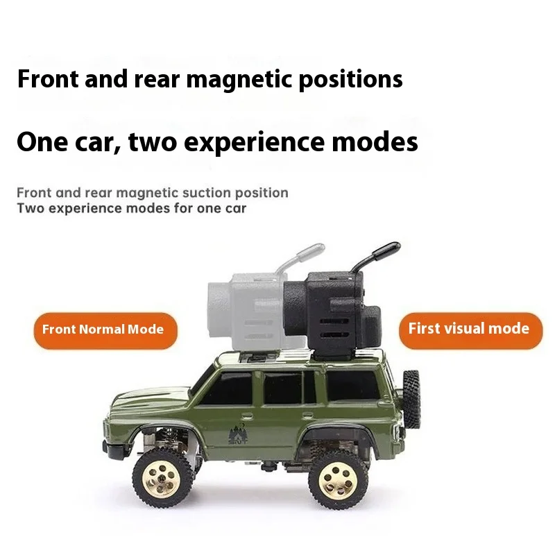 1: 64 carro de controle remoto rc simulação de tração nas quatro rodas mini carro de escalada veículo off-road brinquedo menino ornamento de mesa modelo pequeno