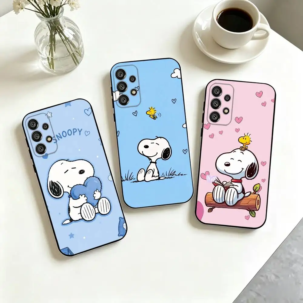Cute Snoopy-S C-Cartoon  Phone Case For Samsung S25,S24,S21,S22,S23,S30,Ultra,S20,Plus,Fe,Lite,Note,10,Black Cover Gift