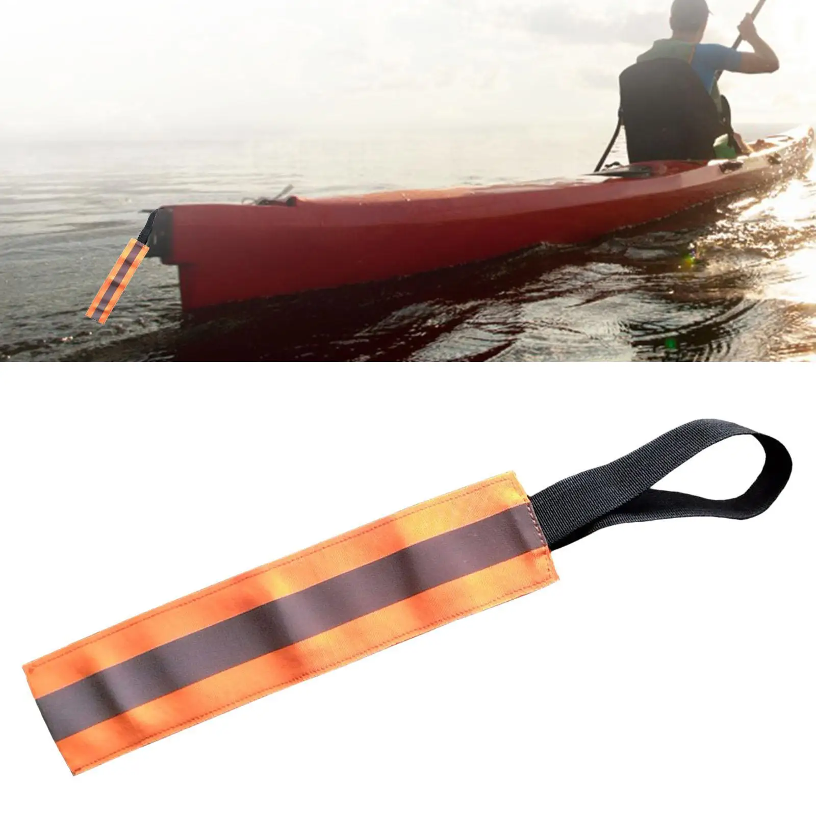 

Travel Flag for Kayak Portable High Visible Reflective Strip Warning Flag Tow Flag for Kayak Truck Towing Long Load