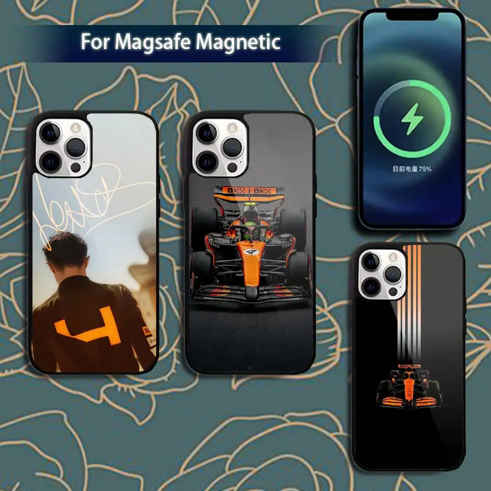 

L-Lando N-Norris Formula 1 Phone Case For iPhone 16,15,14,13,12,11,Pro,Max,Plus,Mini,Magsafe,Magnetic Wireless Charging Case