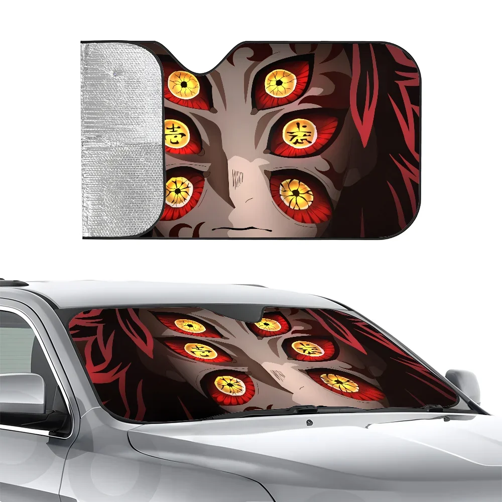 

N-Nezuko D-Demon Slayer Car SunSha Heat-insulating Aluminum Film Windshield Sunshas UV Rays Blocks Car Sun Visor Protector