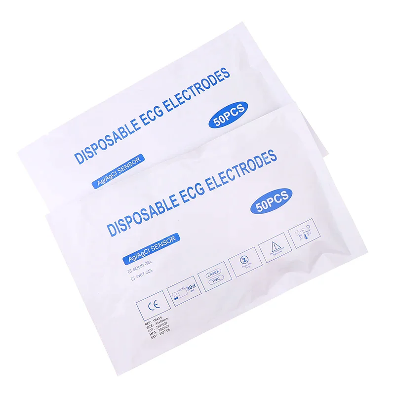 /Kuz/Each Bag 2439 White Foam Disposable ECG Electrode Pads  Patch ECG EKG Accessories For Pediatric Patient Size 50PCS