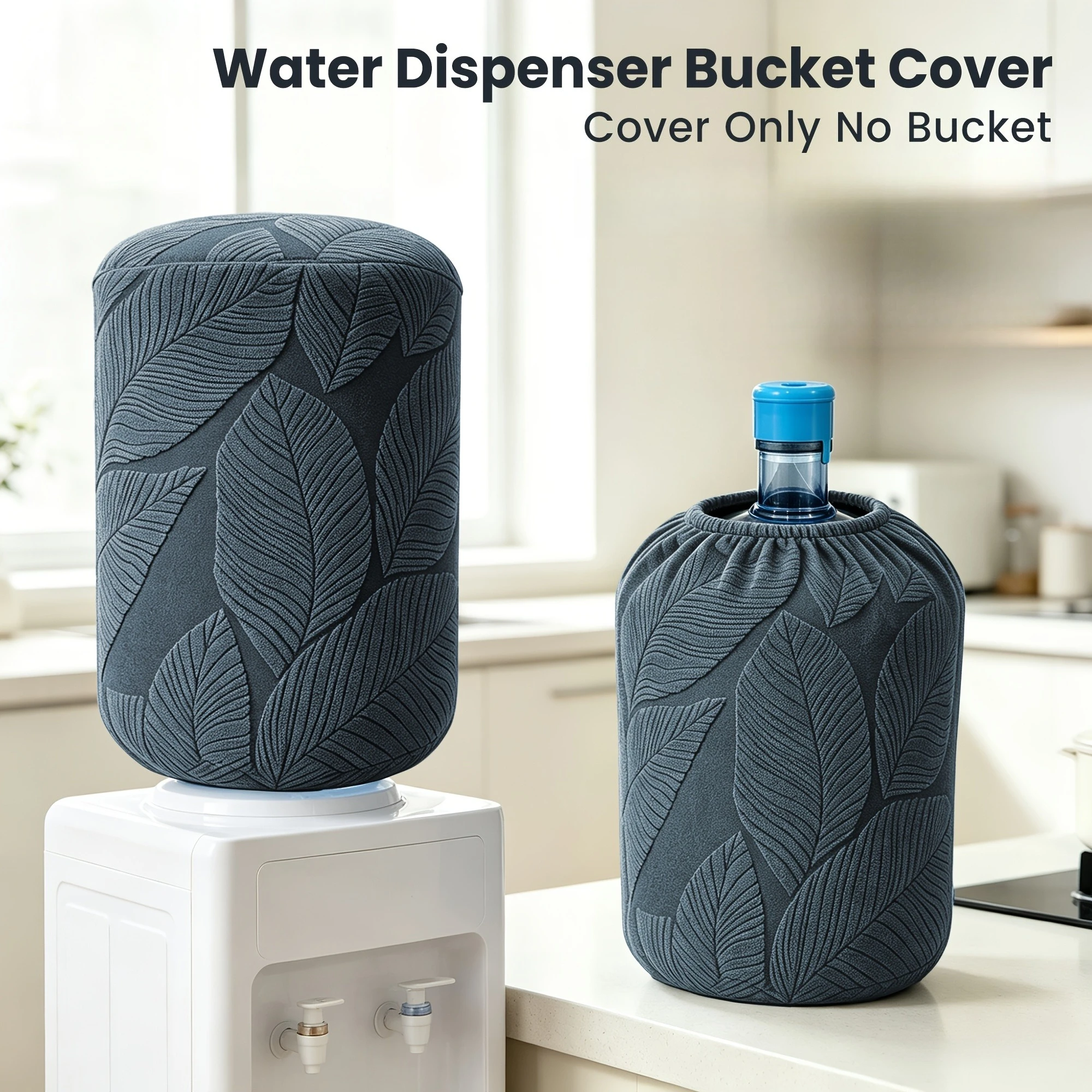 Universal Water Dispenser Barrel Dust Cover, High Elastic Stretchable Reusable Upper‑Opening Bucket Sleeve