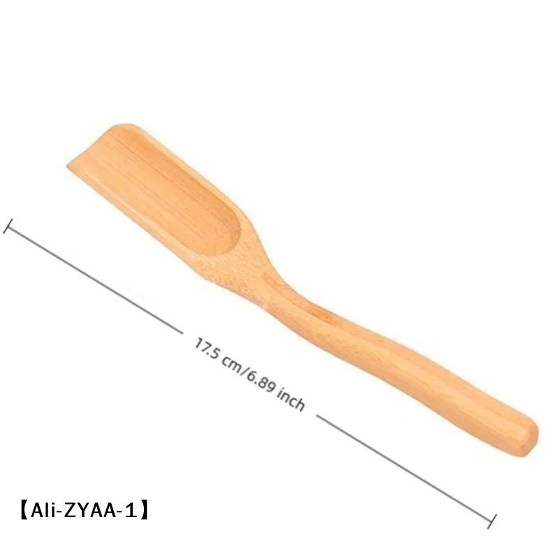【A】1Pcs Vintage Ebony Tea Spoon Solid Wood Handle Teaspoon Natural Tea Shovel Tea Ceremony Accessories Teaspoon Gift Portable