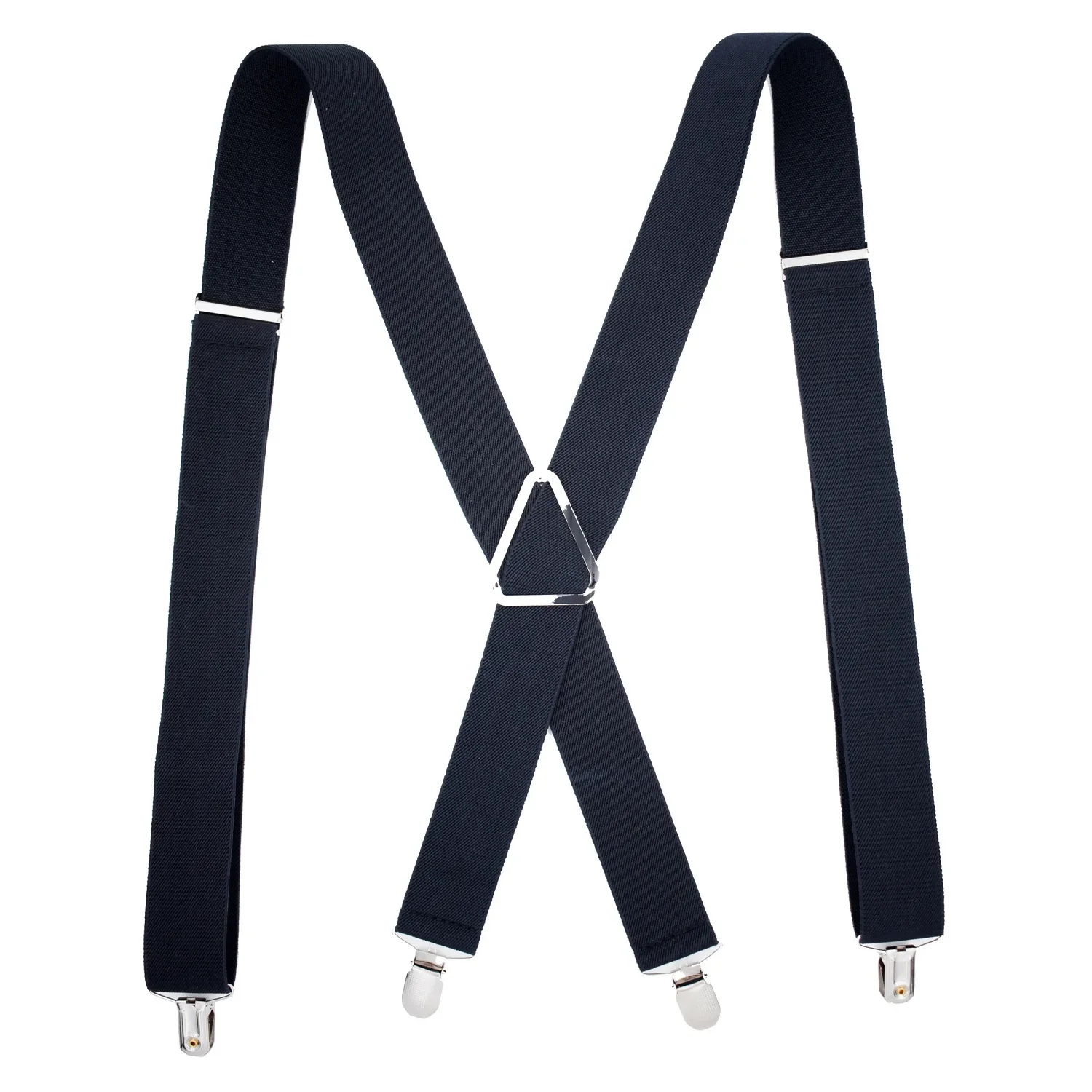 Strap 4 clips 3.5 cm wide Adjustable elastic X-shaped back strap Pants suspenders Adult men's suspenders Wedding accessories