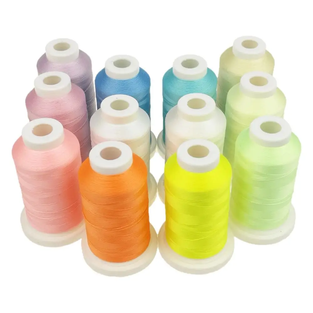 2PC 1000 Yards Luminous Embroidery Thread Glow In The Dark Cross Stitch Sewing Thread DIY Handmade Stitch Sewing Line Accessorie