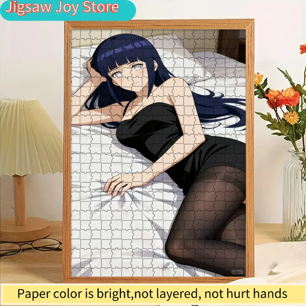 

Anime Naruto Hinata Hyuga Cozy Bed Scene Black Dress Paper Puzzle, Premium High Definition Vivid Print, Smooth Burr-Free Interlo