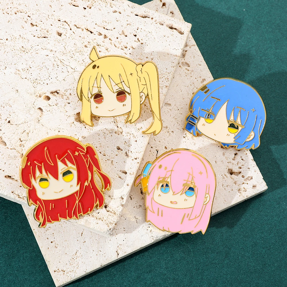 BOCCHI THE ROCK Anime Character Hard Enamel Lapel Pin Badges Cute Clothing Backpack Brooch Fashion Jewelry Accessories Gifts