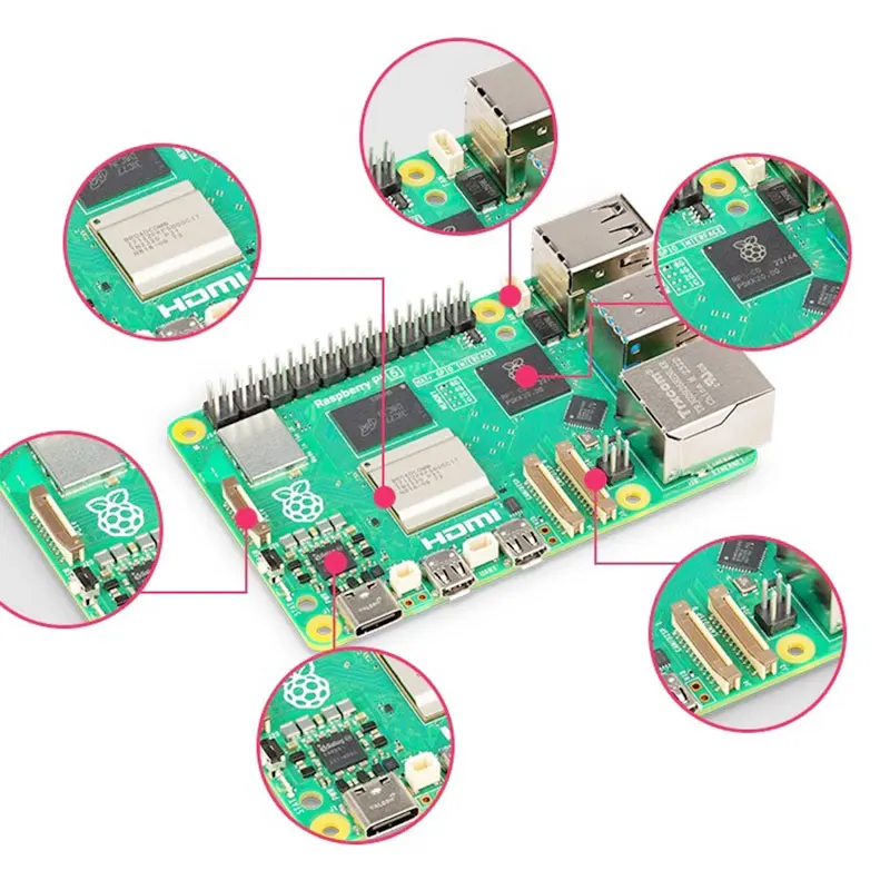 Imagem -02 - Raspberry pi Development Board Case Ventilador Refrigerador Fonte de Alimentação Opcional 4gb 8gb Ram Original