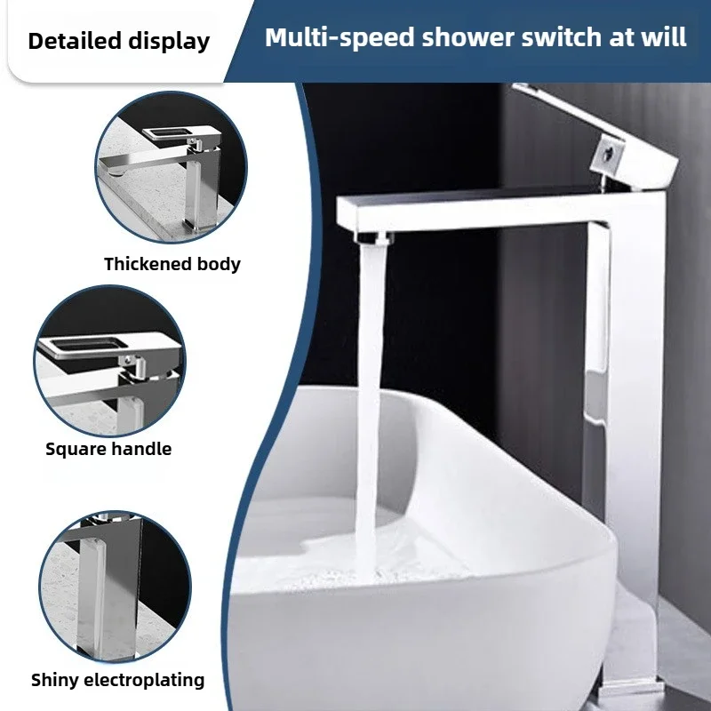 

Chrome Hot and Cold Bathroom Sink Mixer Taps Basin Faucet with Wash Basin Faucet